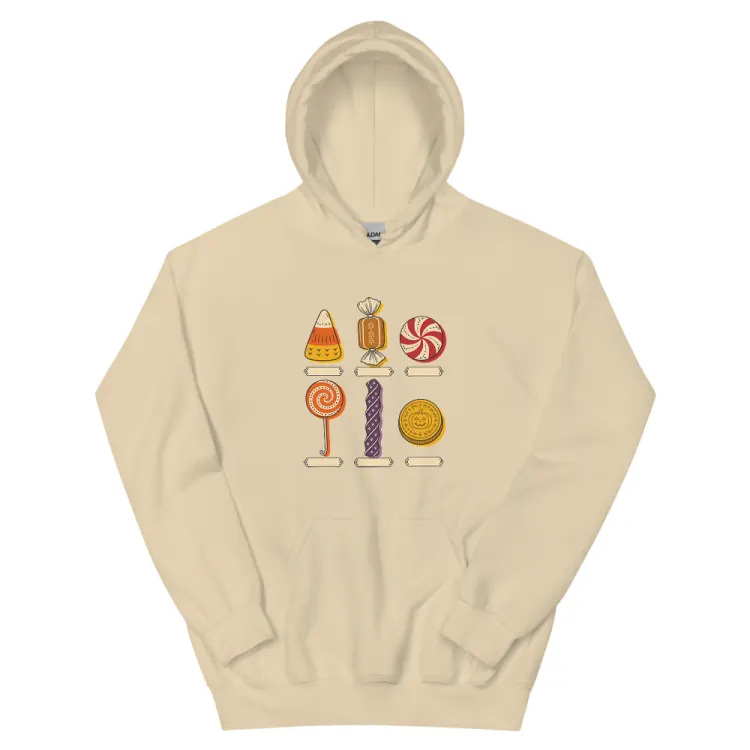 The Specimens of Candy Hoodie in Sand.