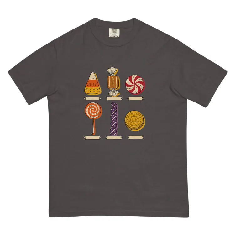 The Specimens of Candy Tee in Graphite.