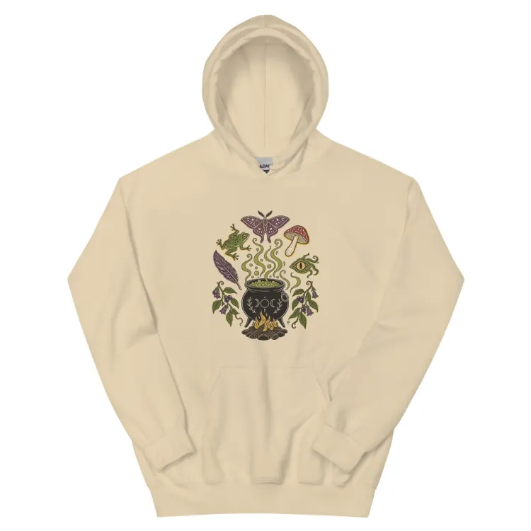 The Cauldron Recipe Hoodie in Sand.