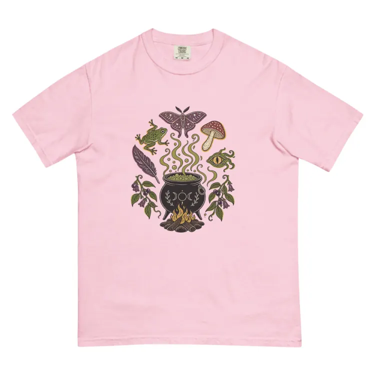 The Cauldron Recipe Tee in Blossom.