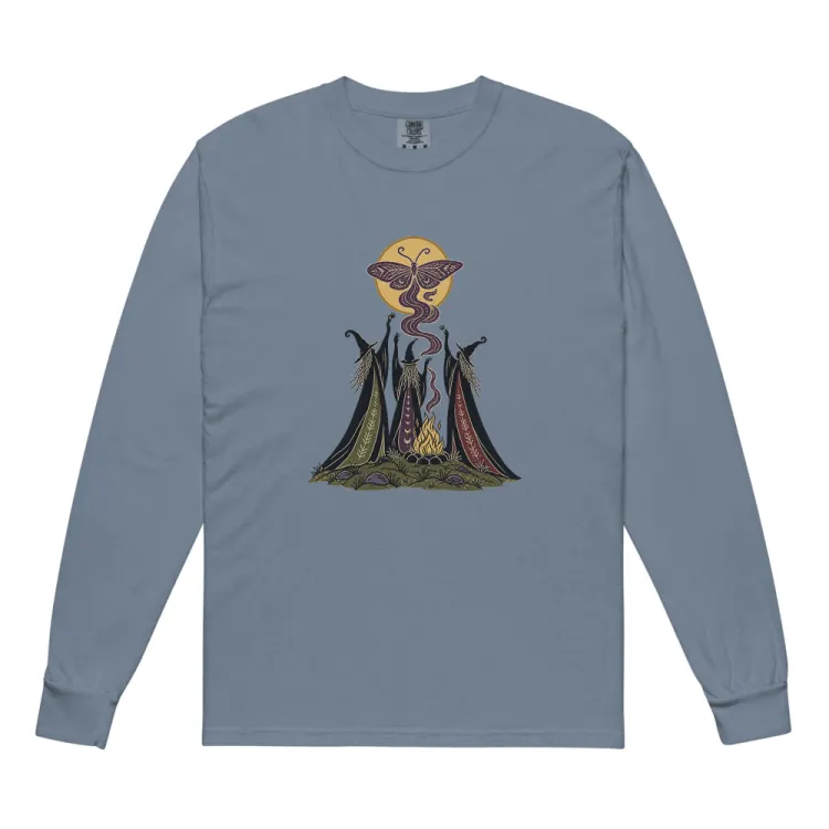 The Three Crones Long Sleeve in Blue Jean.