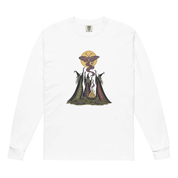 The Three Crones Long Sleeve in White.