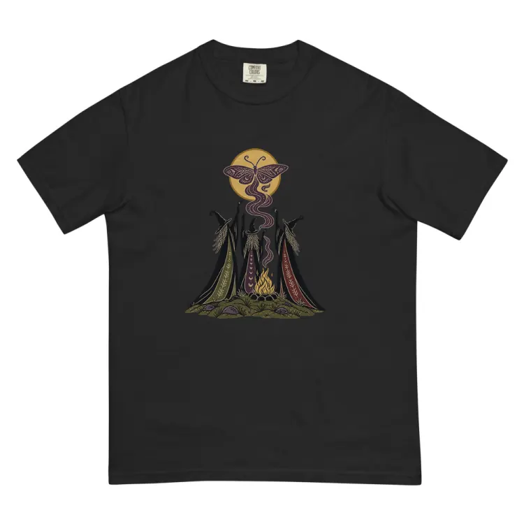 The Three Crones Tee in Black.