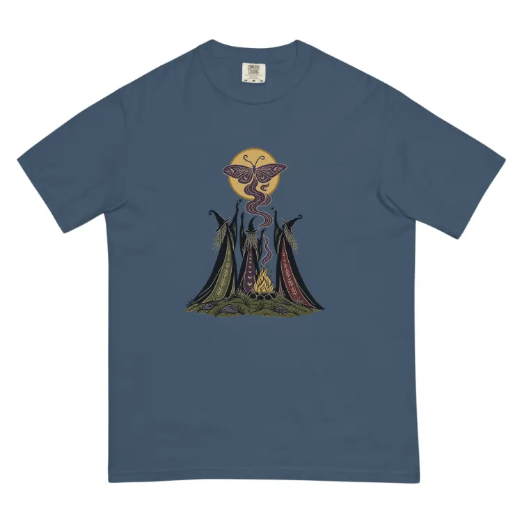 The Three Crones Tee in Midnight.