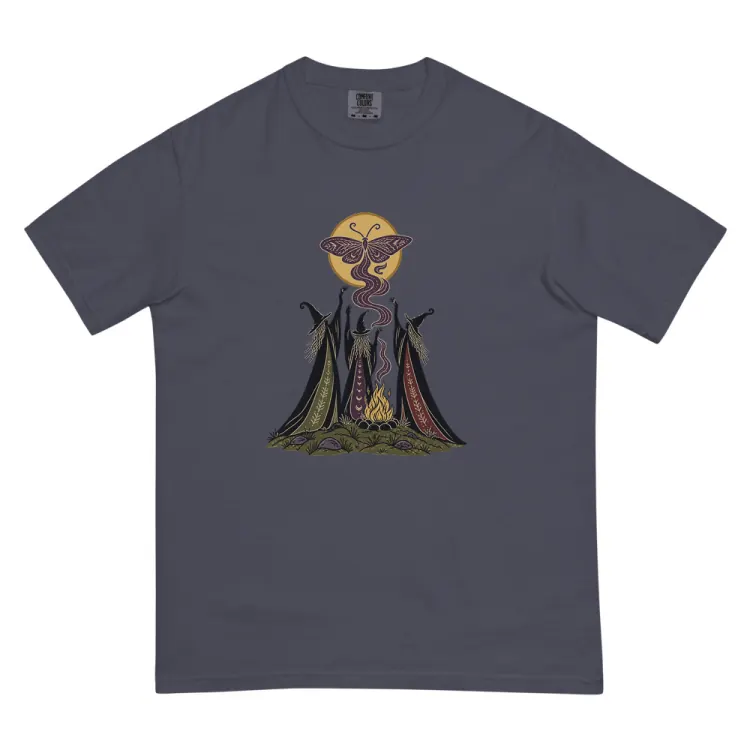 The Three Crones Tee in Navy.