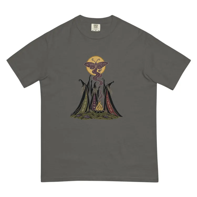 The Three Crones Tee in Pepper.