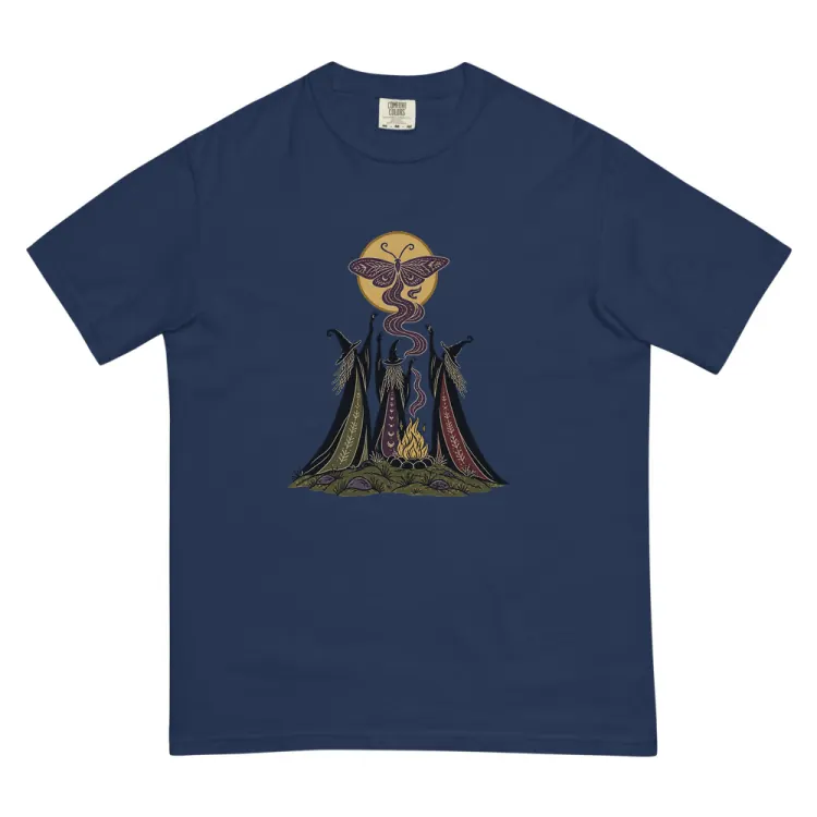 The Three Crones Tee in True Navy.