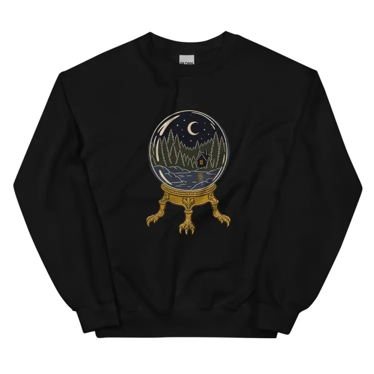 The The Crystal Ball Crewneck in Black.
