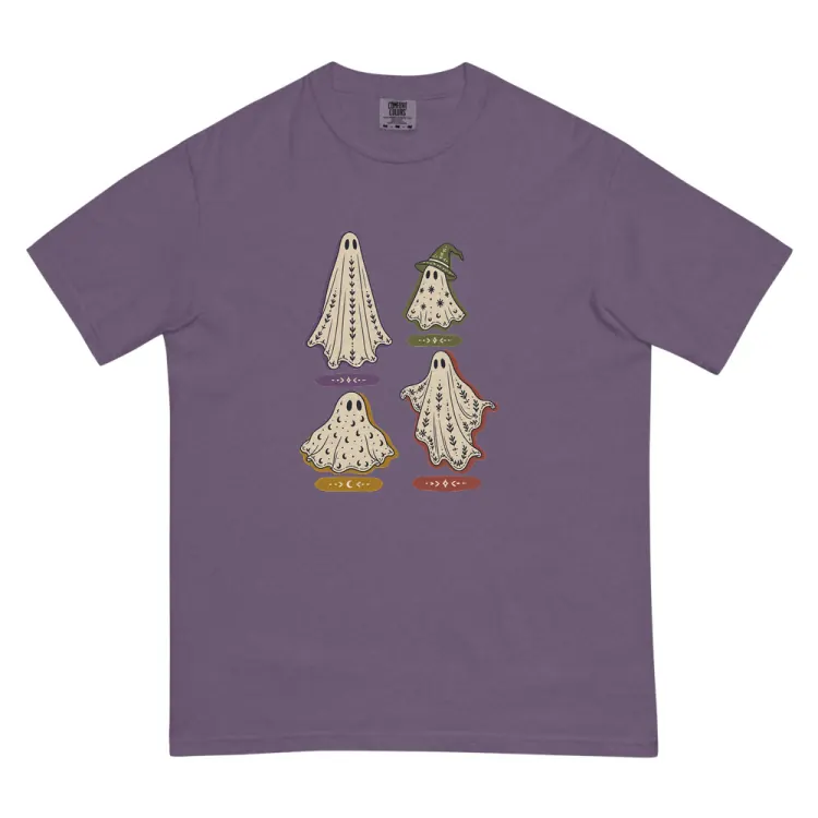 The A Field Guide to Common Ghosts Tee in Grape.