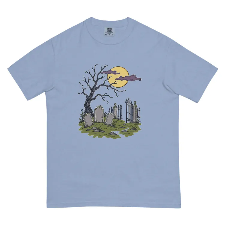 The After Hours Tee in Washed Denim.