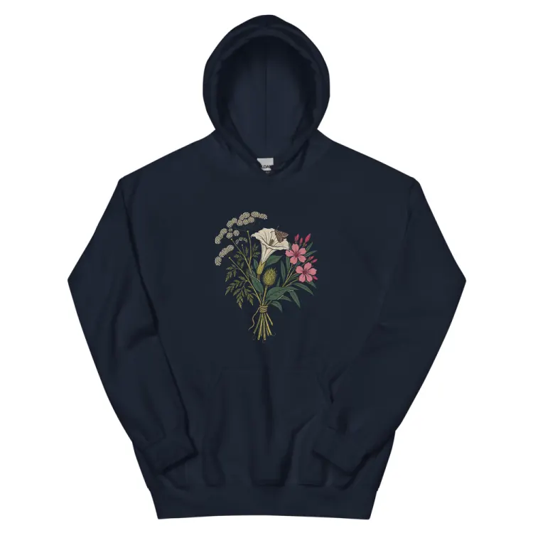 The The Poison Garden Hoodie in Navy.
