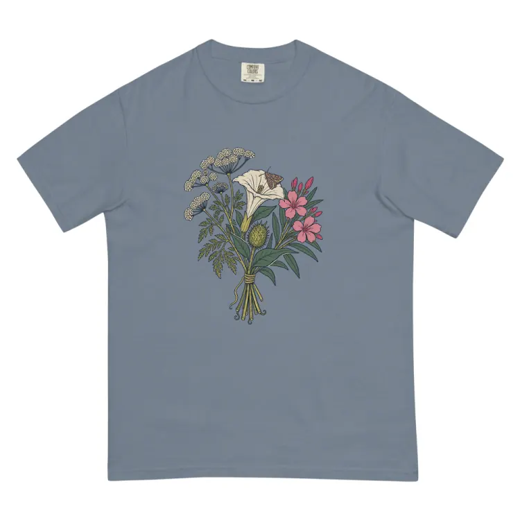The The Poison Garden Tee in Blue Jean.
