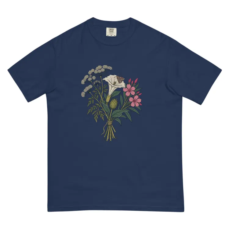 The The Poison Garden Tee in True Navy.