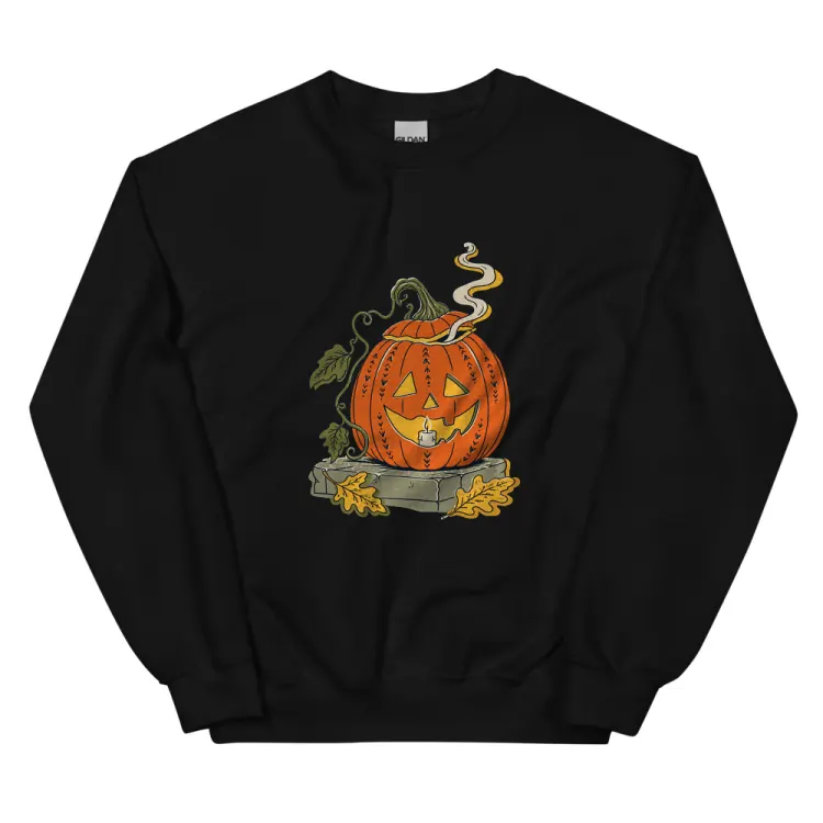 The The Last Pumpkin Crewneck in Black.