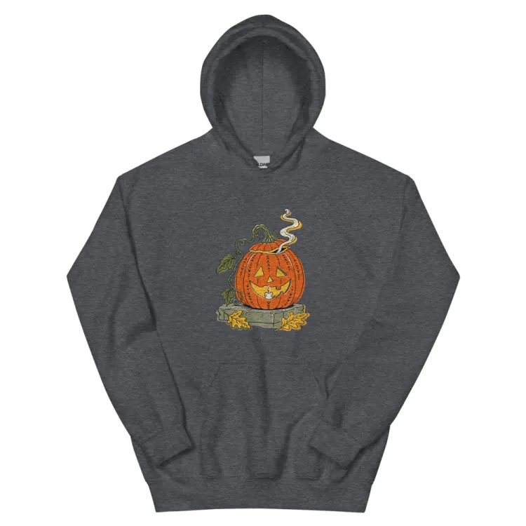 The The Last Pumpkin Hoodie in Dark Heather.