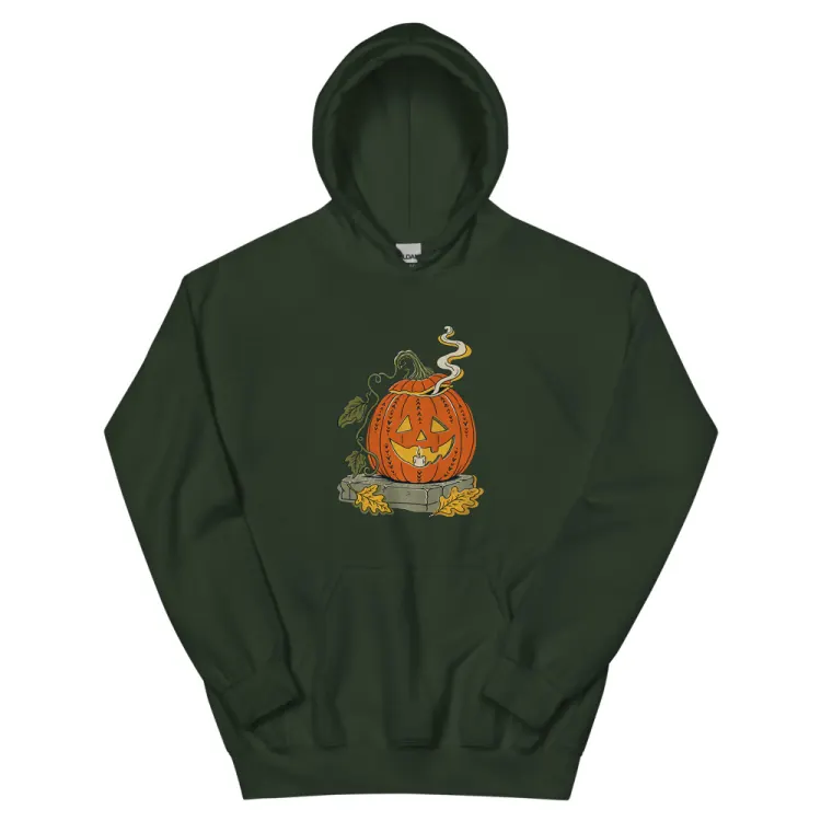 The The Last Pumpkin Hoodie in Forest Green.