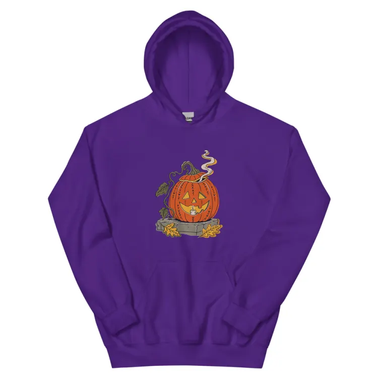 The The Last Pumpkin Hoodie in Purple.