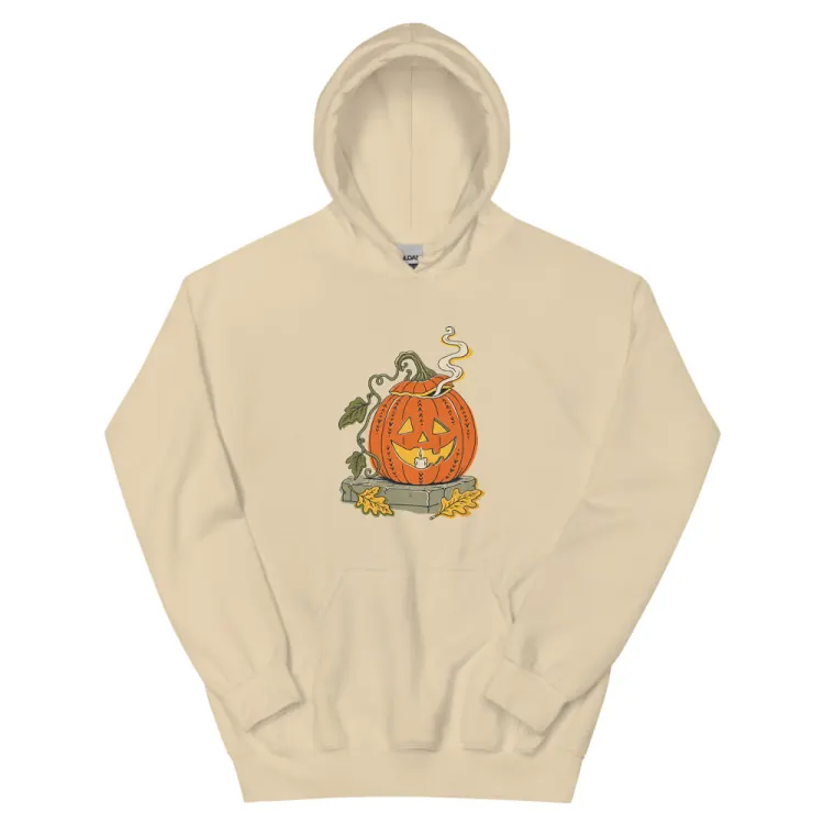 The The Last Pumpkin Hoodie in Sand.