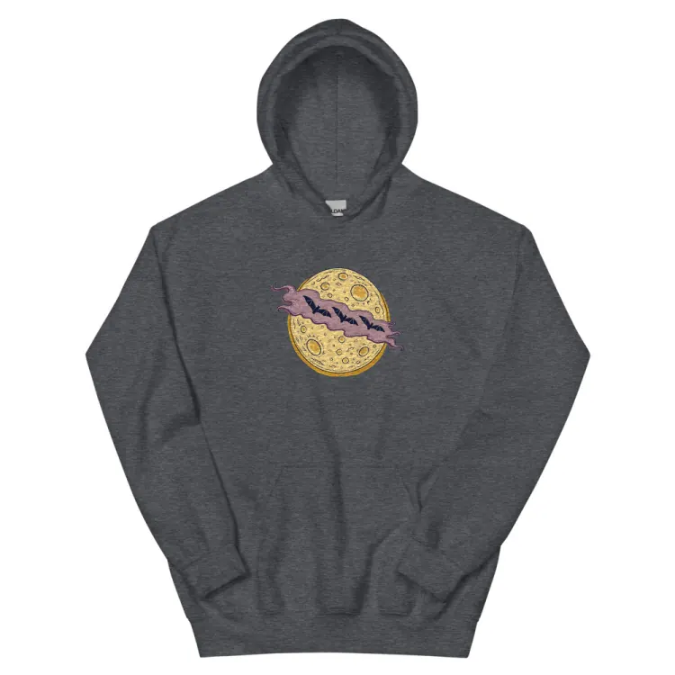 The Cloud Over the Moon Hoodie in Dark Heather.