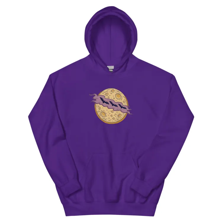 The Cloud Over the Moon Hoodie in Purple.