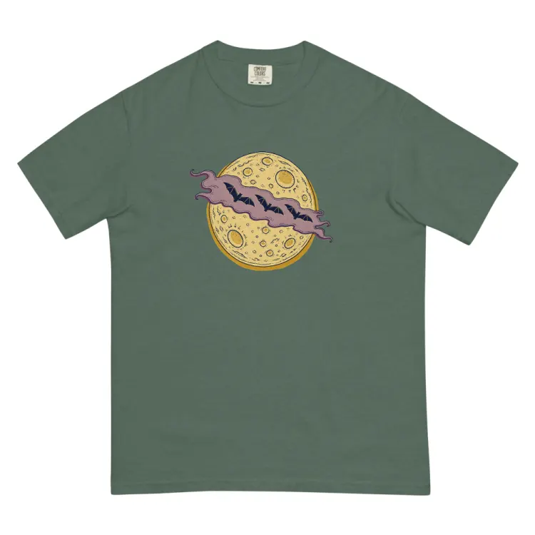 The Cloud Over the Moon Tee in Blue Spruce.