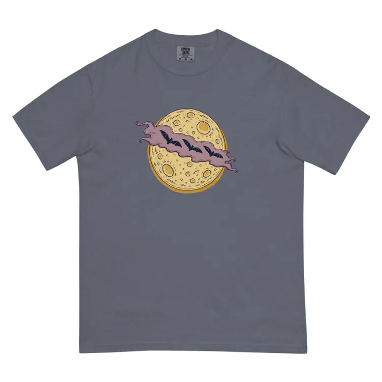 The Cloud Over the Moon Tee in Denim.