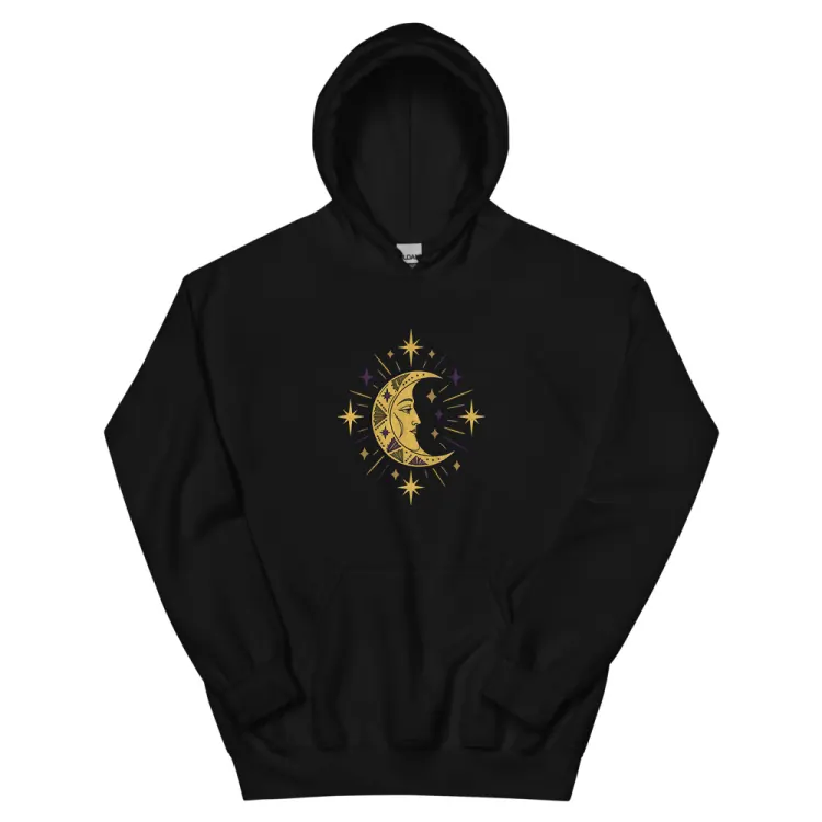 The The Man in the Moon Hoodie in Black.