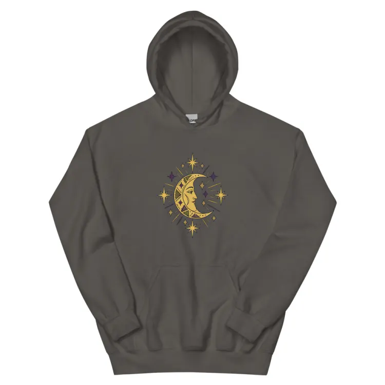 The The Man in the Moon Hoodie in Charcoal.