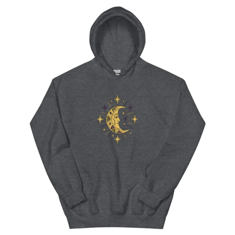 The The Man in the Moon Hoodie in Dark Heather.