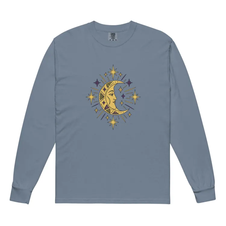 The The Man in the Moon Long Sleeve in Blue Jean.