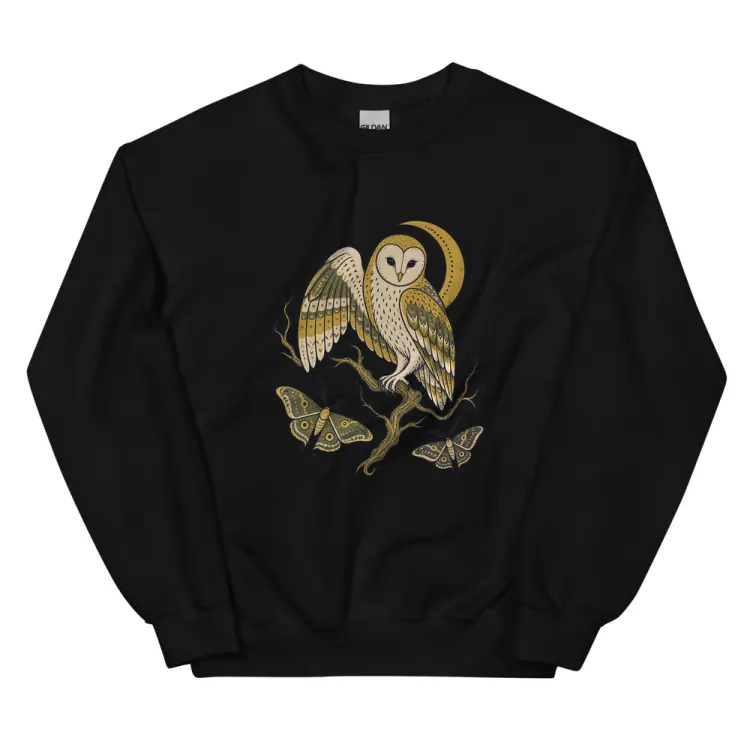 The The Night Watch Crewneck in Black.