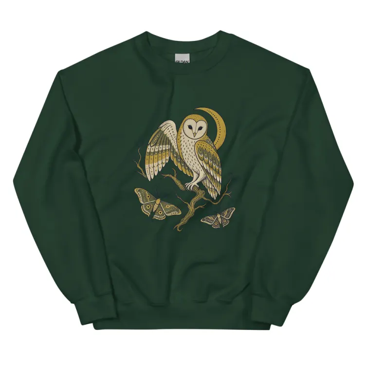 The The Night Watch Crewneck in Forest Green.