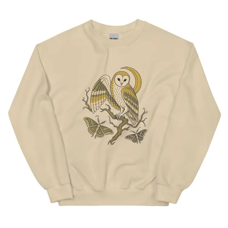 The The Night Watch Crewneck in Sand.
