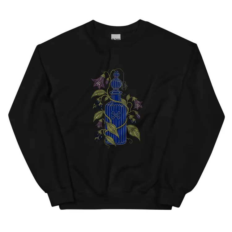 The Handle With Care Crewneck in Black.