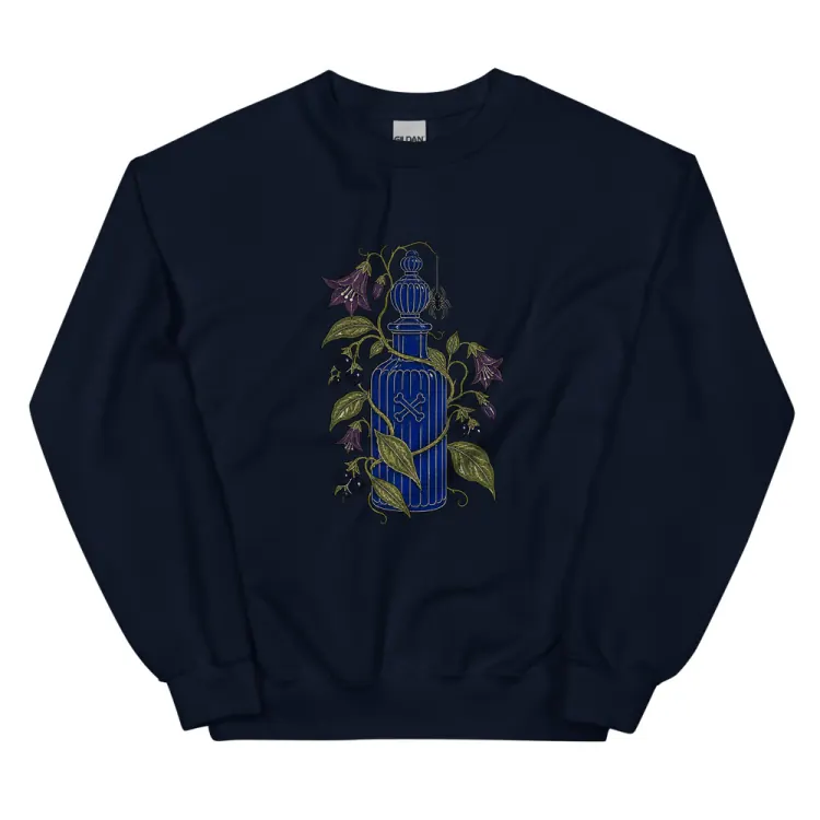 The Handle With Care Crewneck in Navy.