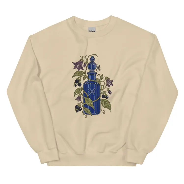 The Handle With Care Crewneck in Sand.