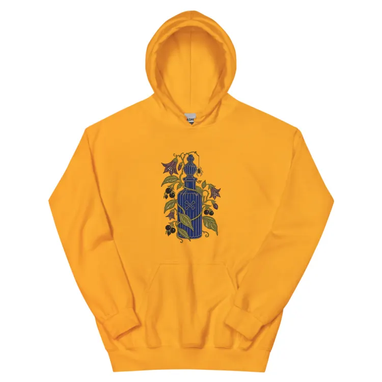 The Handle With Care Hoodie in Gold.
