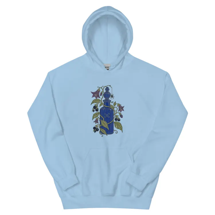 The Handle With Care Hoodie in Light Blue.