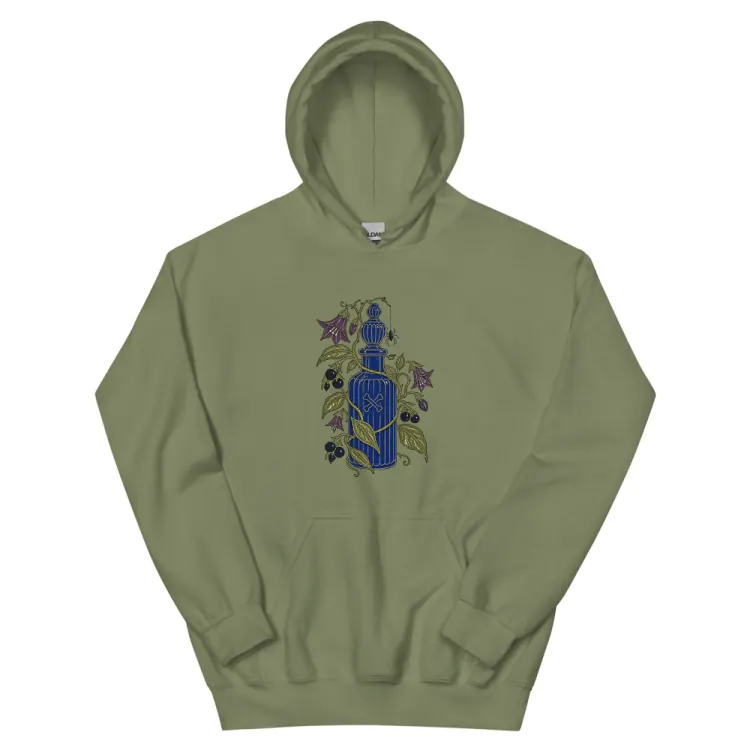 The Handle With Care Hoodie in Military Green.