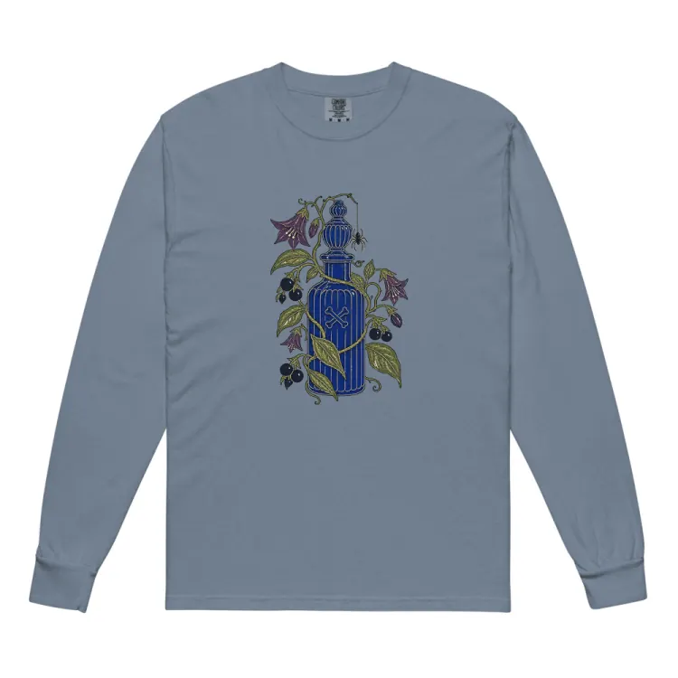 The Handle With Care Long Sleeve in Blue Jean.