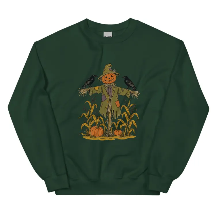 The The Scarecrow Crewneck in Forest Green.