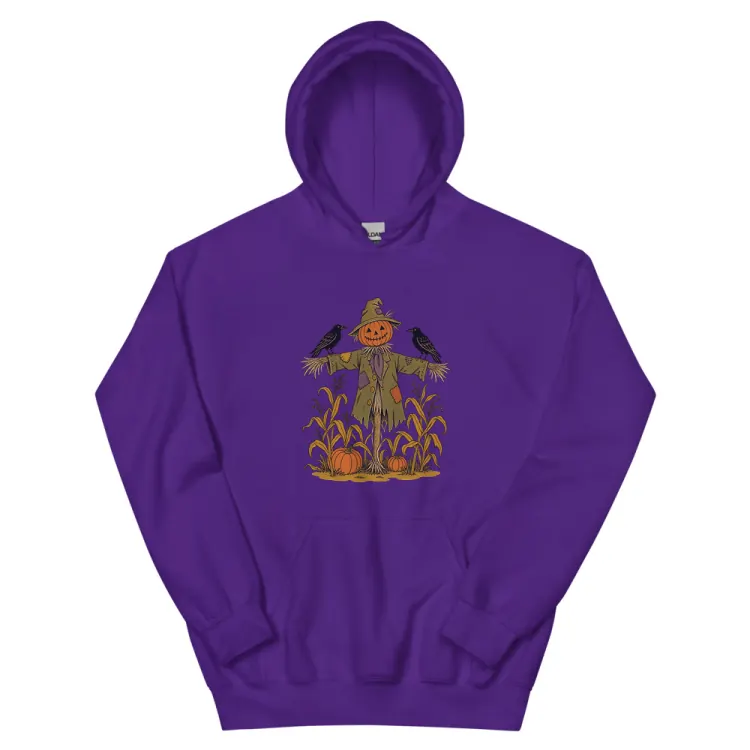 The The Scarecrow Hoodie in Purple.