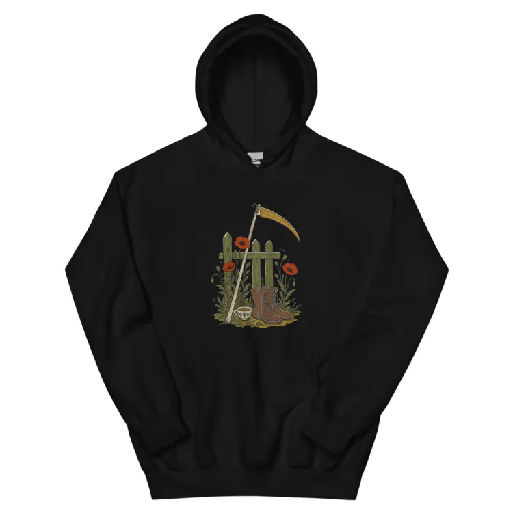 The The Reaper's Day Off Hoodie in Black.
