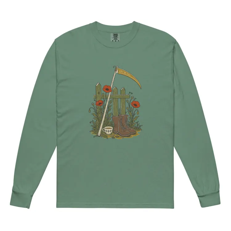 The The Reaper's Day Off Long Sleeve in Light Green.