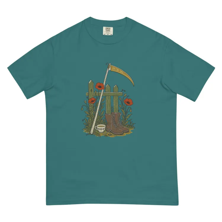 The The Reaper's Day Off Tee in Emerald.