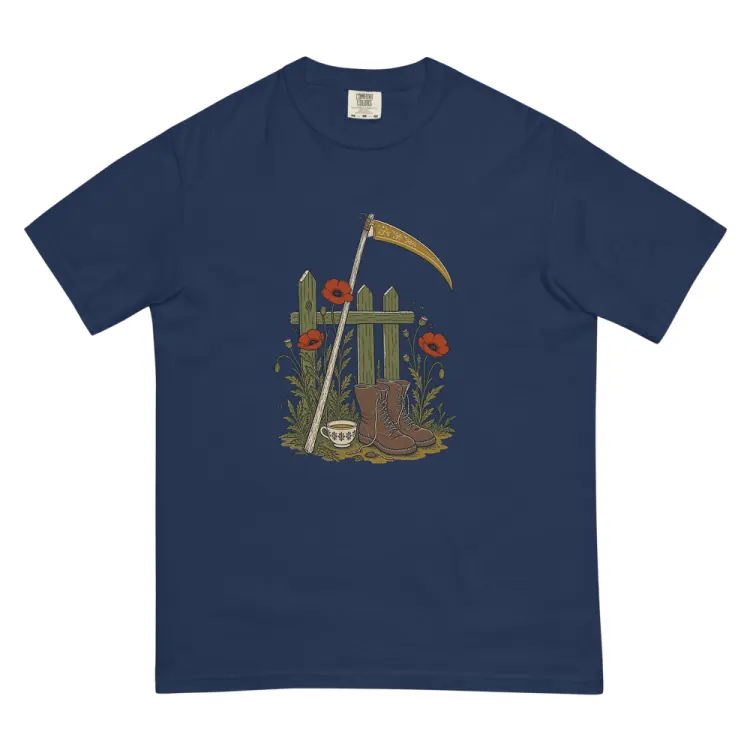 The The Reaper's Day Off Tee in True Navy.