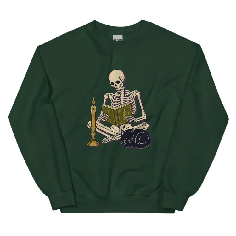 The Bones, Assorted Crewneck in Forest Green.