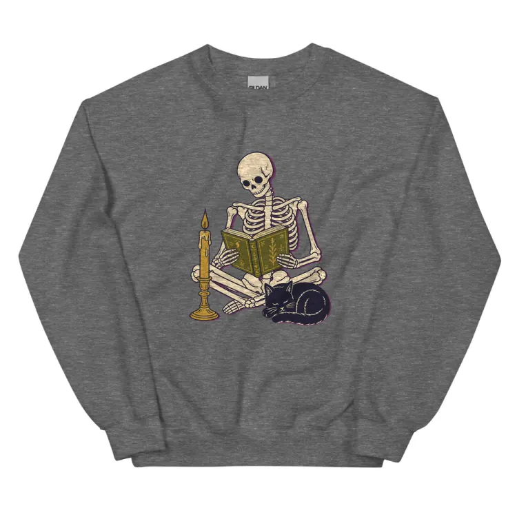 The Bones, Assorted Crewneck in Graphite Heather.