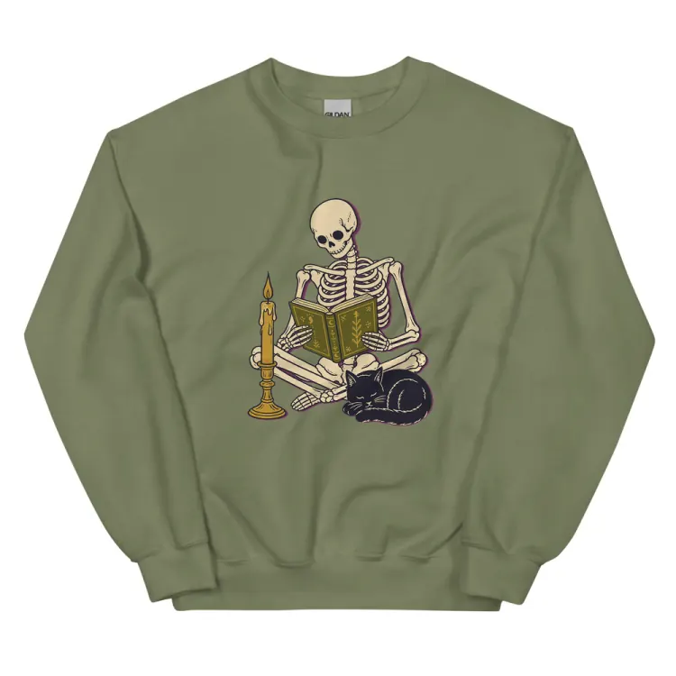 The Bones, Assorted Crewneck in Military Green.
