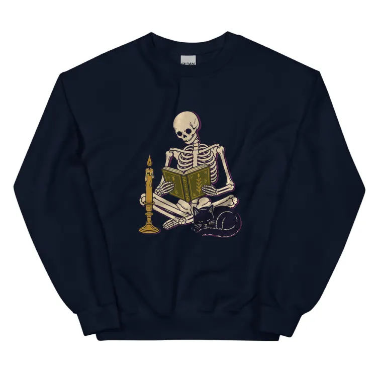 The Bones, Assorted Crewneck in Navy.